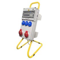 Ipari felvonulási szekrény építkezésre 400V és 230V aljzatokkal készre szerelve