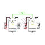 Solar DC védelmi elosztó, IP65, T2 DC 1000V, 2 string / 2 MPPT, sorkapocs csatlakozással