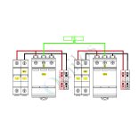 Solar DC védelmi elosztó, IP65, T2 DC 1000V, 2 string / 2 MPPT, 2x2P 10x38, sorkapocs csatlakozással