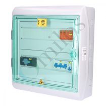   Solar AC 3F védelmi elosztó, IP65, 80A, T1+T2 túlfesz védelem, + vezérlés védelem